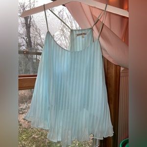 Charlotte Russe flowy pleated crop top